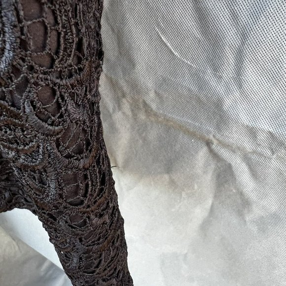 WHBM White House Black Market Lace Overlay Sheath Dress Sleeveless Size 2 Party - Picture 5 of 8